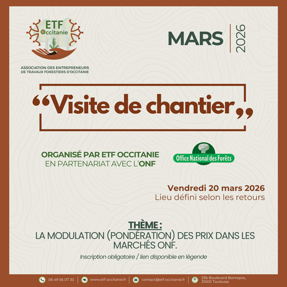 Visite de chantier ONF - ETF Occitanie